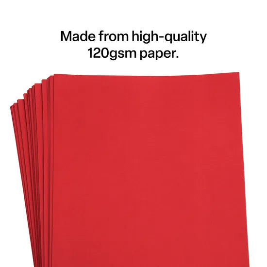 Red Cover Paper A4 120gsm - Pack of 100 - Modern Teaching Aids NZ