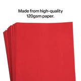 Red Cover Paper A4 120gsm - Pack of 100 - Modern Teaching Aids NZ