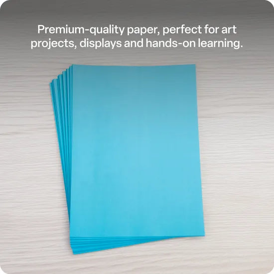 Bright Blue Cover Paper A4 120gsm - Pack of 100 - Modern Teaching Aids NZ