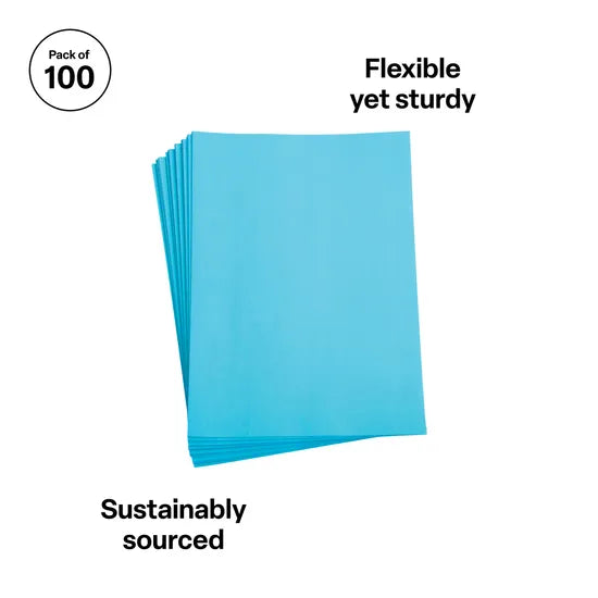 Bright Blue Cover Paper A4 120gsm - Pack of 100 - Modern Teaching Aids NZ