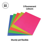 Fluorescent Cardboard A4 200gsm - Pack of 60 - Modern Teaching Aids NZ