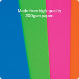 Fluorescent Cardboard A4 200gsm - Pack of 60 - Modern Teaching Aids NZ
