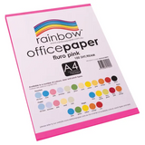 Fluorescent Pink Paper A4 - Pack of 100 - Modern Teaching Aids NZ