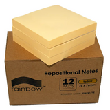 Sticky Notes Yellow 100's 76 x 76 mm - Pack of 12