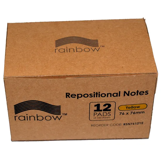 Sticky Notes Yellow 100's 76 x 76 mm - Pack of 12