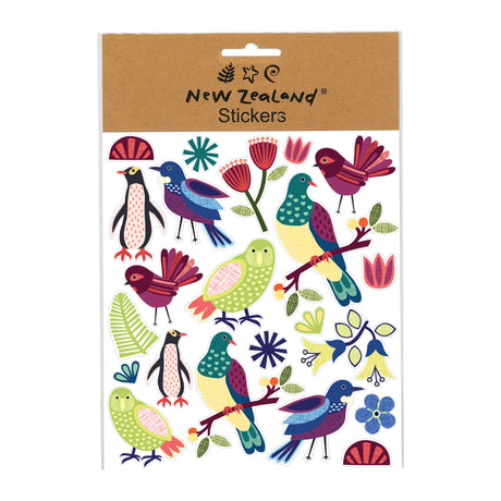 Stickers NZ Birds & Flora 15x1 - Modern Teaching Aids NZ