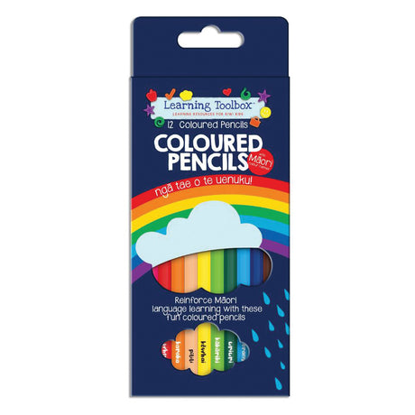 Te Reo Colour Pencils 12pc 17. - Modern Teaching Aids NZ