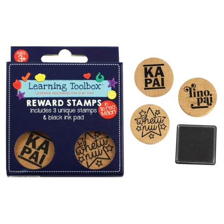 Te Reo Stamp Set 3pc+Ink - Modern Teaching Aids NZ