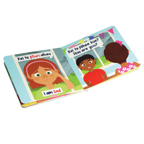 Board Book Te Reo Feelings 15x - Modern Teaching Aids NZ