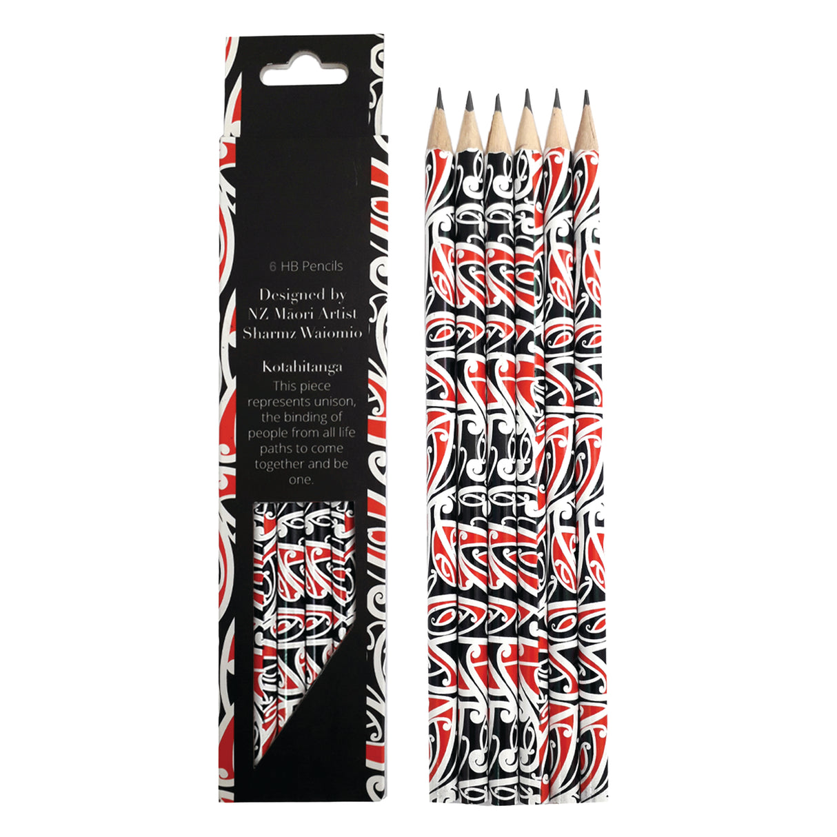 Pencils HB Maori Design 6pc 17 - Modern Teaching Aids NZ