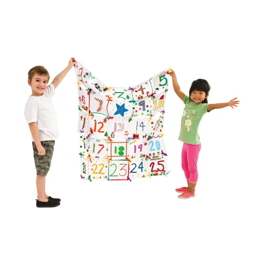 Fabric Wall Hanging - 32 Squares & Ribbon - Modern Teaching Aids NZ