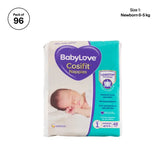 BabyLove Nappies - Newborn, 0-5 kg, Pack of 96