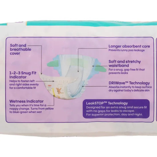 BabyLove Nappies - Newborn, 0-5 kg, Pack of 96