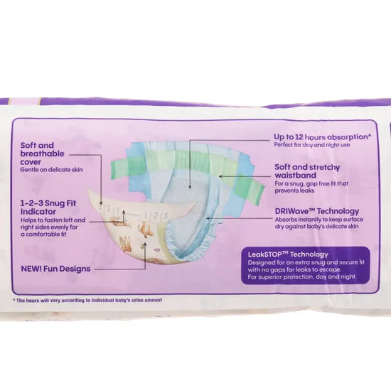 BabyLove Nappies - Toddler, 9-14 kg, Pack of 102