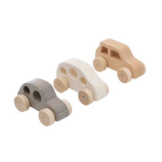 Discoveroo Chunky Neutral Cars - Set of 3 - Modern Teaching Aids NZ