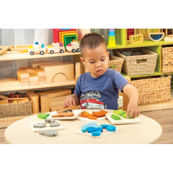 Discoveroo Chunky Puzzles - Animals Set of 6 - Modern Teaching Aids NZ