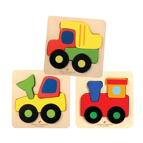 Discoveroo Chunky Puzzles - Vehicles Set of 3 - Modern Teaching Aids NZ