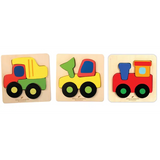 Discoveroo Chunky Puzzles - Vehicles Set of 3 - Modern Teaching Aids NZ