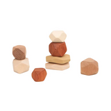 Natural Wooden Stacking Stones - Modern Teaching Aids NZ