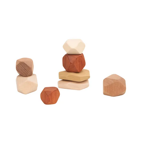 Natural Wooden Stacking Stones - Modern Teaching Aids NZ
