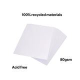 A4 Copy Paper 100% Recycled 80gsm  - Pack of 500