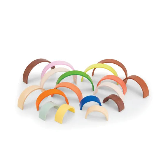 MTA Spaces - Colourful Wooden Arches - 24pc - Modern Teaching Aids NZ