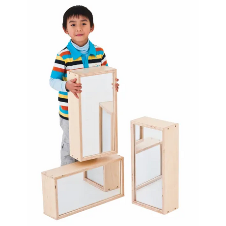 Natural Spaces - Large Wooden Block Double Set - 6  Pieces - Modern Teaching Aids NZ