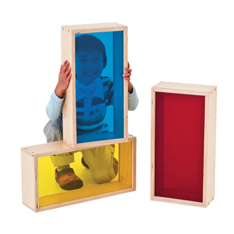 Natural Spaces - Colourful Large Wooden Blocks - 3  Pieces - Modern Teaching Aids NZ