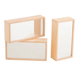 Natural Spaces - Large Mirrored Wooden Blocks - 3  Pieces - Modern Teaching Aids NZ