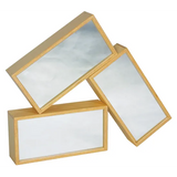Natural Spaces - Large Mirrored Wooden Blocks - 3  Pieces - Modern Teaching Aids NZ