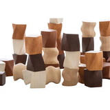 Teachables - Wooden Natural Tones Blocks - 40  Pieces - Modern Teaching Aids NZ