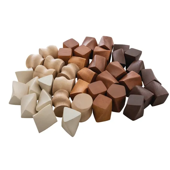 Teachables - Wooden Natural Tones Blocks - 40  Pieces - Modern Teaching Aids NZ