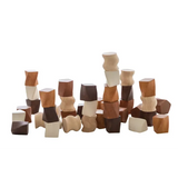 Teachables - Wooden Natural Tones Blocks - 40  Pieces - Modern Teaching Aids NZ