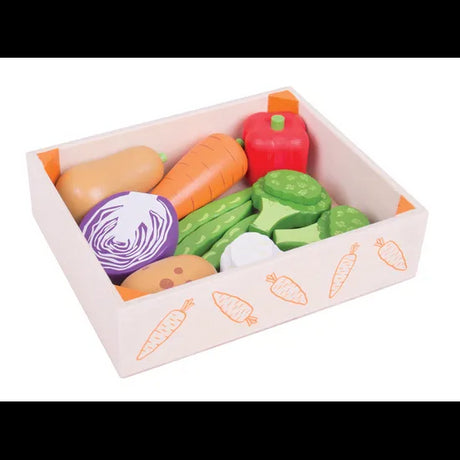 Wooden Vegetables Crate - 12 Pieces - Modern Teaching Aids NZ