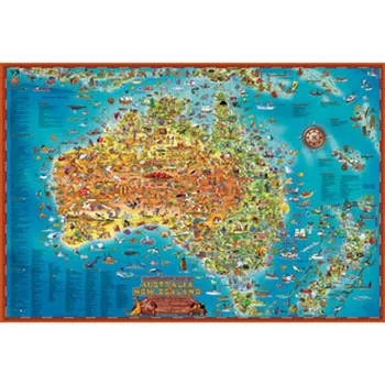 BOpal - Down Under Giant Map 300pc - Modern Teaching Aids NZ