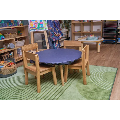Navy Nylon Round Art Table Cloth - 120 cm