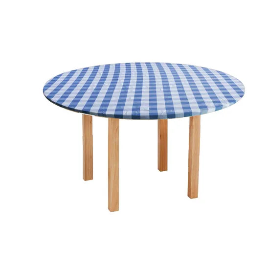 Tablecloth Gingham Blue - 120 cm, Round