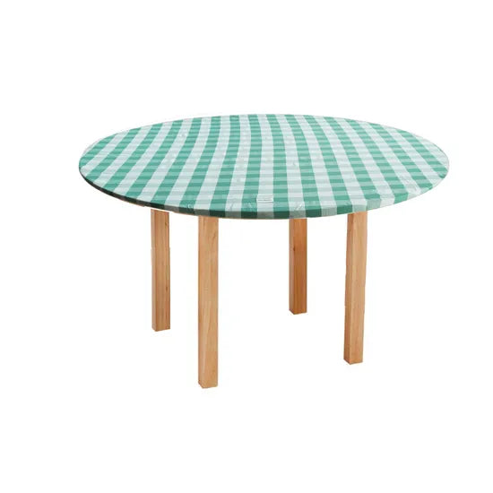 Tablecloth Gingham Green - 120 cm, Round