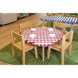 Tablecloth Gingham Red - 120 cm, Round
