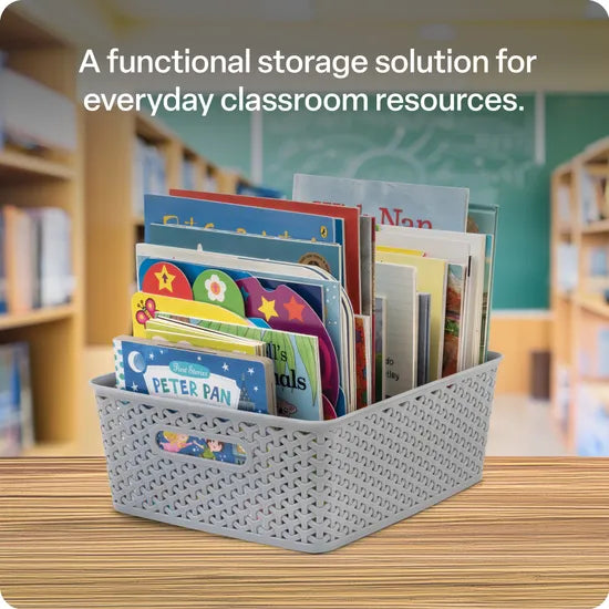 Storage Basket Knotted Medium Grey - Modern Teaching Aids NZ