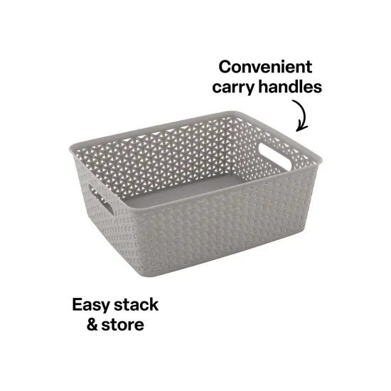 Storage Basket Knotted Medium Grey - Modern Teaching Aids NZ