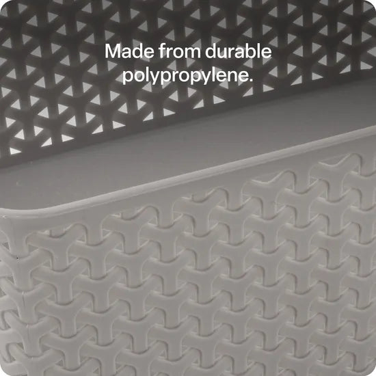 Storage Basket Knotted Medium Grey - Modern Teaching Aids NZ