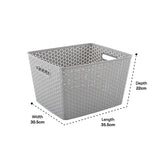 Storage Basket Knotted Large Grey - Modern Teaching Aids NZ