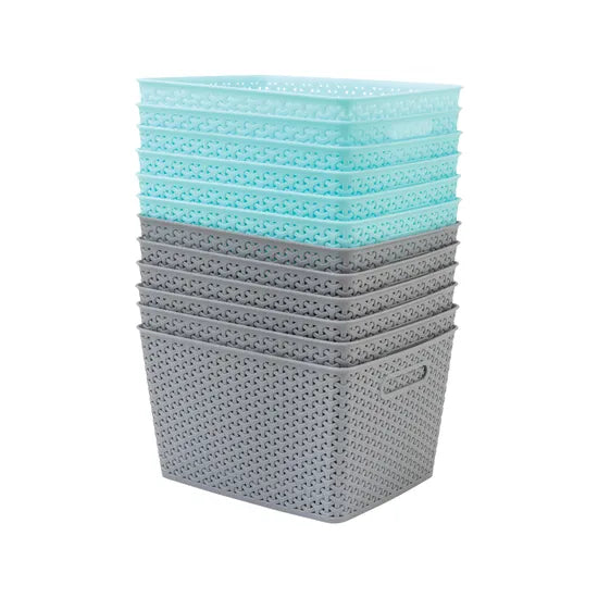Storage Basket Knotted Large Grey - Modern Teaching Aids NZ
