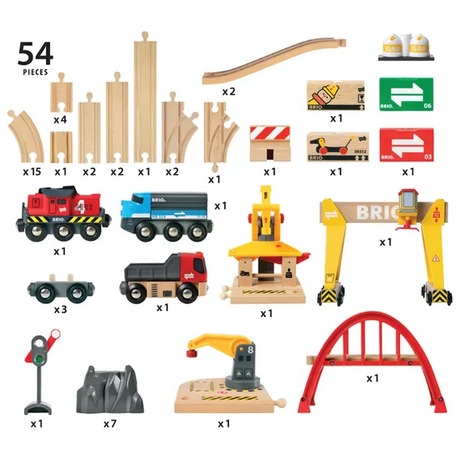 BRIO - Cargo Railway Deluxe Set 54 Pieces - Modern Teaching Aids NZ