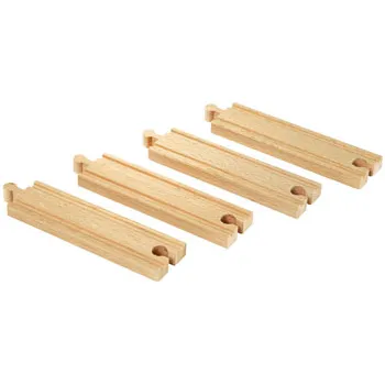 BRIO - Medium Straight Tracks 4 pieces - Modern Teaching Aids NZ