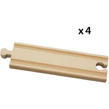 BRIO - Medium Straight Tracks 4 pieces - Modern Teaching Aids NZ