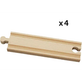 BRIO - Medium Straight Tracks 4 pieces - Modern Teaching Aids NZ