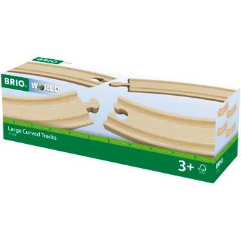BRIO - Large Curved Tracks 4 pieces - Modern Teaching Aids NZ