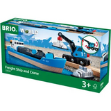 BRIO - Container & Crane Wagon 4 pieces - Modern Teaching Aids NZ